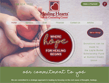 Tablet Screenshot of healingheartscares.com